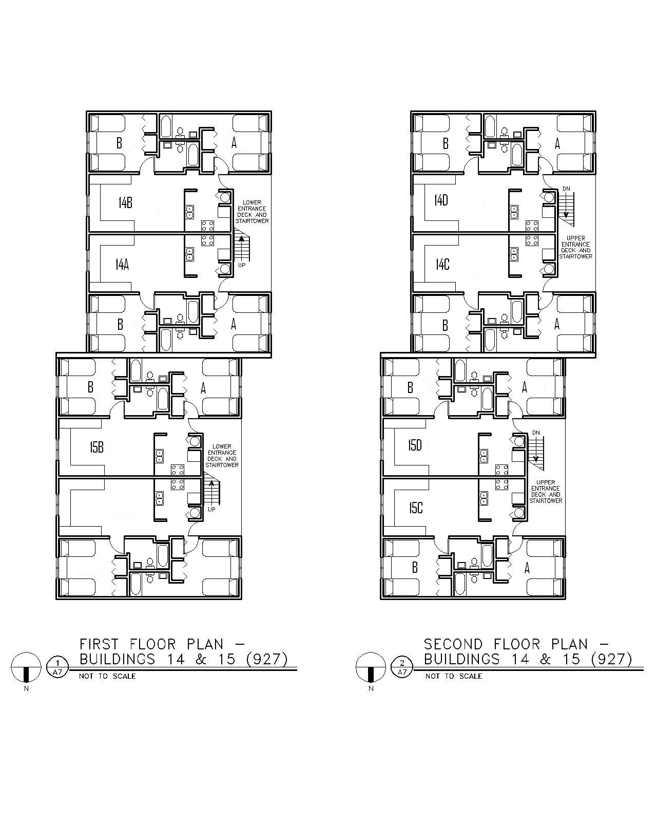 Floor Plan for Buildings 14 & 15